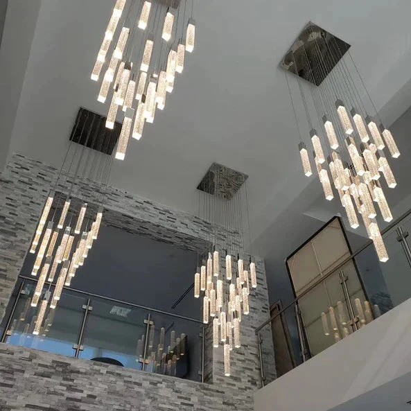 Light Luxury Glacier Bubble Crystsal Chandelier in Gold/Chrome/Black Finish for Staircase/Foyer - Image 18