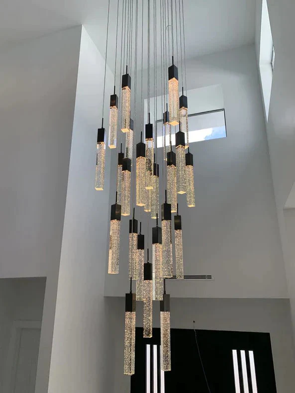 Light Luxury Glacier Bubble Crystsal Chandelier in Gold/Chrome/Black Finish for Staircase/Foyer - Image 20