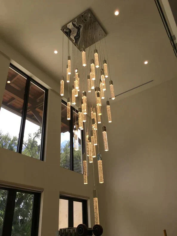Light Luxury Glacier Bubble Crystsal Chandelier in Gold/Chrome/Black Finish for Staircase/Foyer - Image 21
