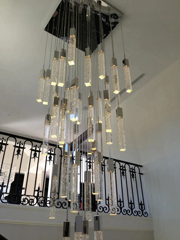Light Luxury Glacier Bubble Crystsal Chandelier in Gold/Chrome/Black Finish for Staircase/Foyer - Image 23