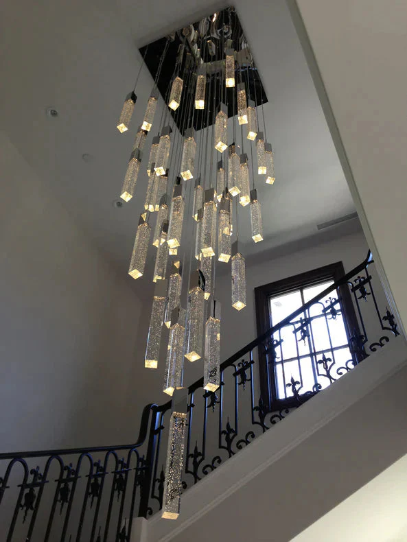 Light Luxury Glacier Bubble Crystsal Chandelier in Gold/Chrome/Black Finish for Staircase/Foyer - Image 24