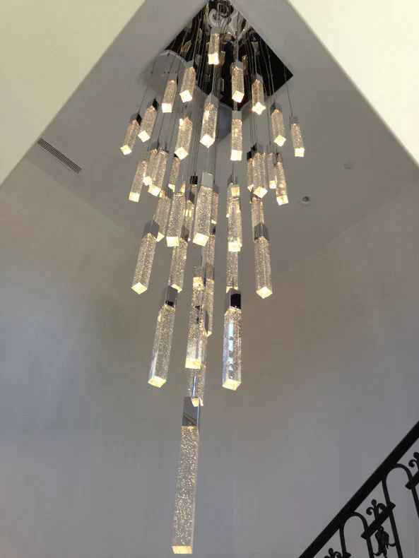 Light Luxury Glacier Bubble Crystsal Chandelier in Gold/Chrome/Black Finish for Staircase/Foyer - Image 25