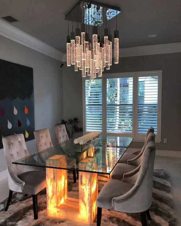 Light Luxury Glacier Bubble Crystsal Chandelier in Gold/Chrome/Black Finish for Staircase/Foyer - Image 7