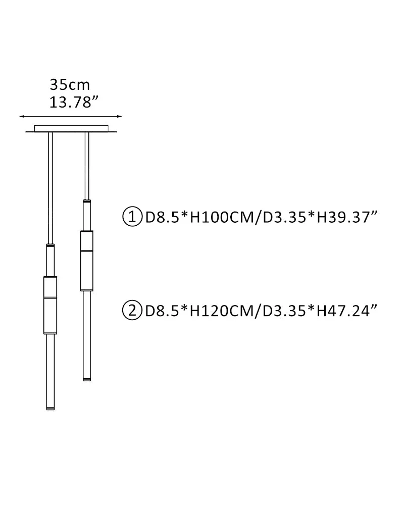 Linear Pipe Alabaster & Acrylic Pendant Light for dining room | vertically & horizontally - Image 18