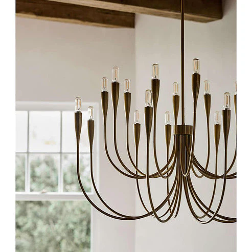 Liona Large Brass Candelabra Chandelier Light - Image 8