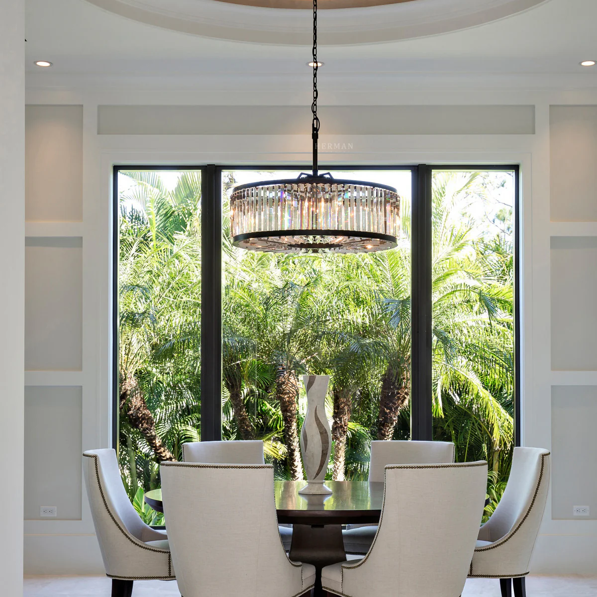 Lita Glass Round Chandelier - Image 4