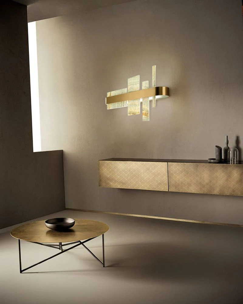 Long Cord Alabaster Ceiling Pendant Light Brushed Gold - Image 10