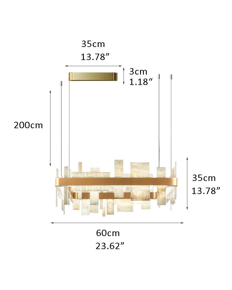 Long Cord Alabaster Ceiling Pendant Light Brushed Gold - Image 19