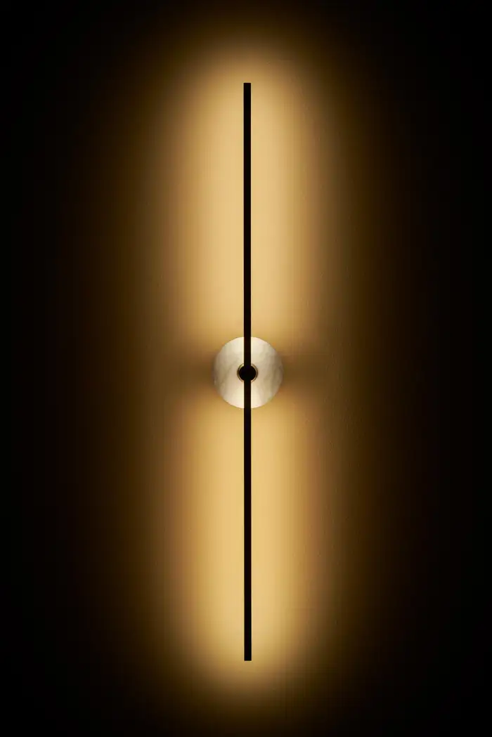 Grand Wall Sconce With Alabaster 37''H - Image 4