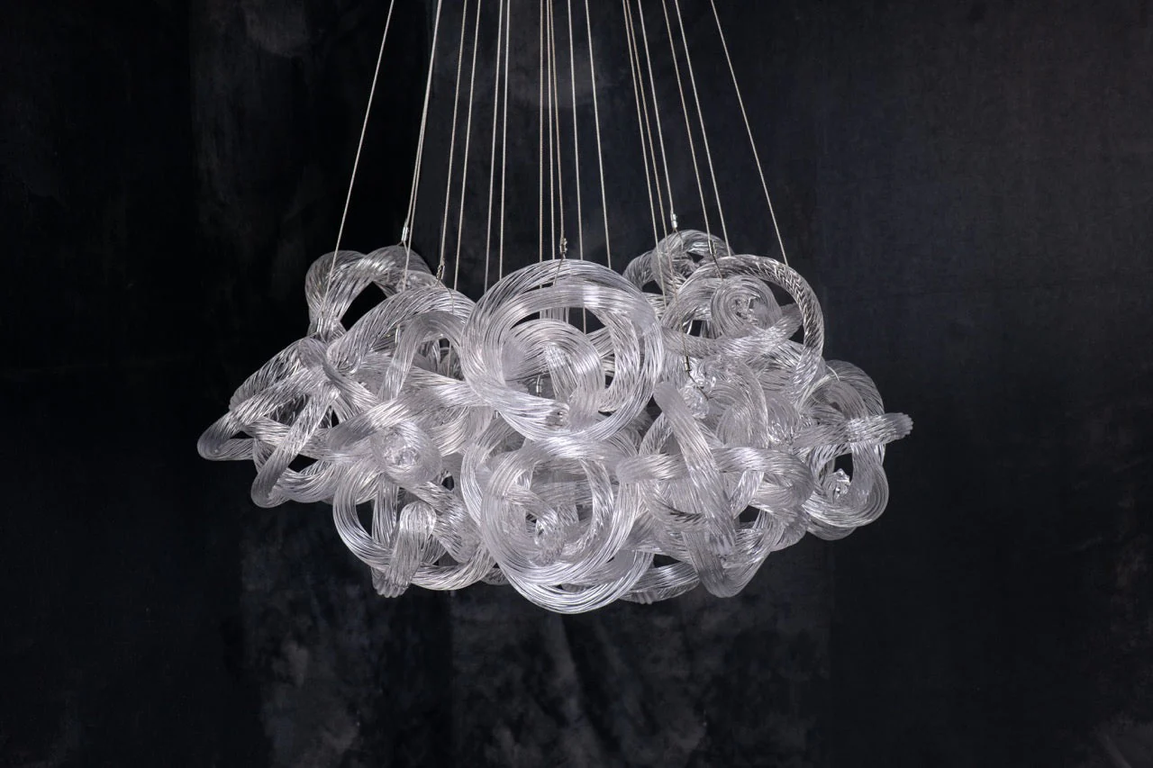 Loren Clear Rope Glass Chandelier - Image 2