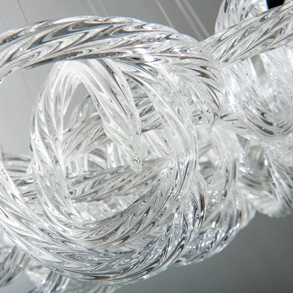 Loren Clear Rope Glass Chandelier - Image 6
