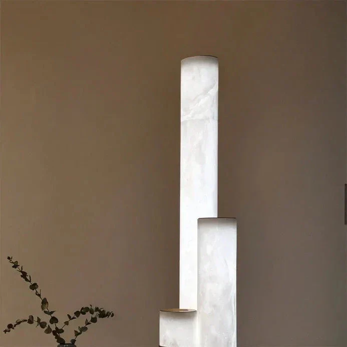 Natural Alabaster And Brass Led Floor Lamp - Image 5