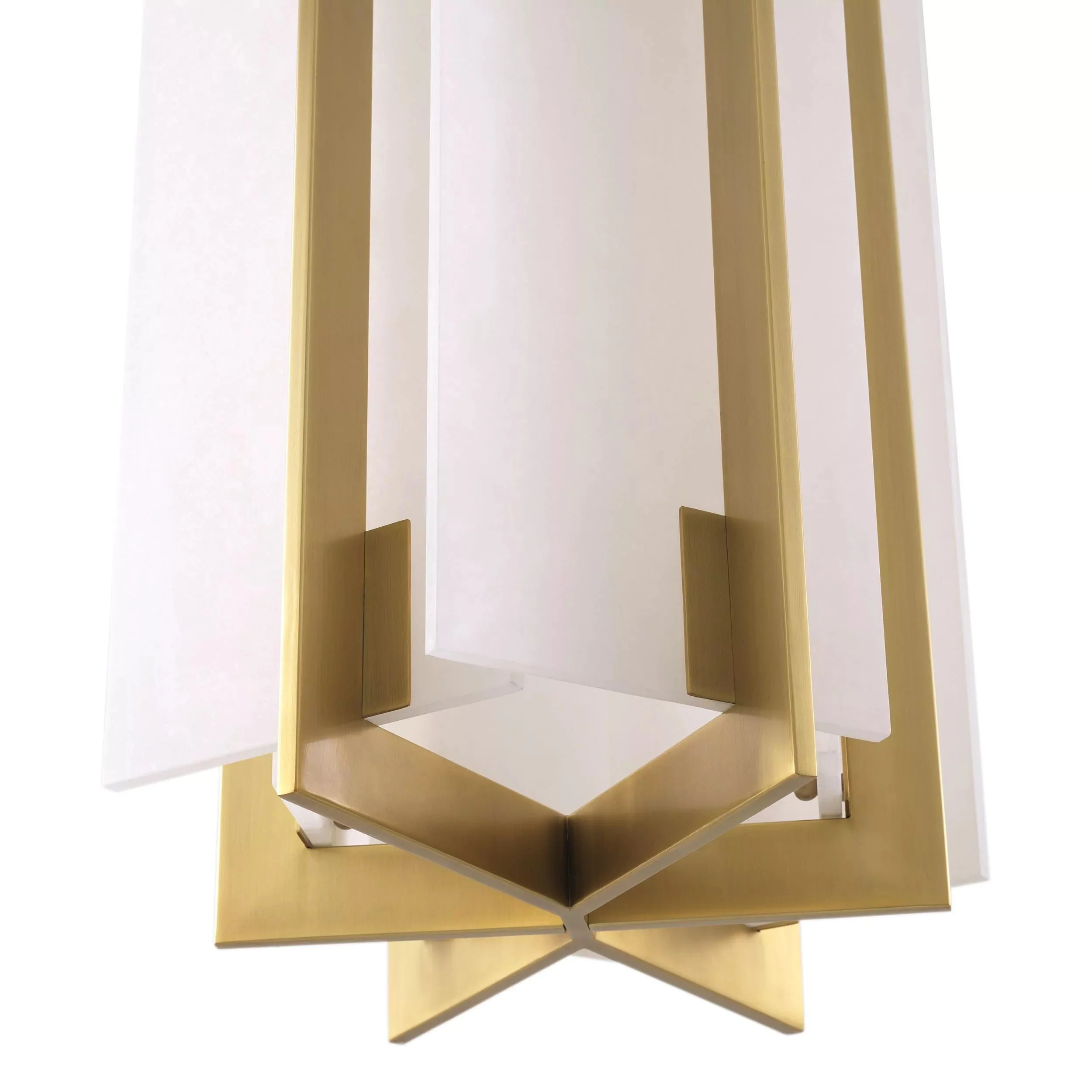 Lugano Modern Brass Chandelier - (Antique Brass Finish | Alabaster) - Image 3