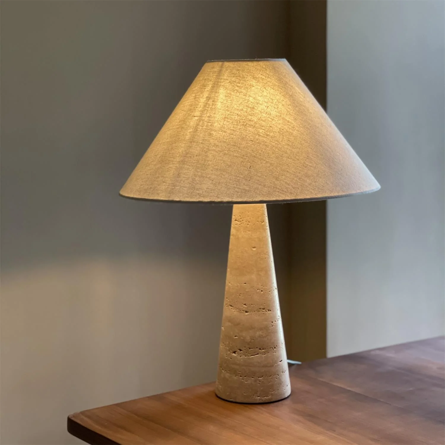 Lulu Travertine Table Lamp - Image 4