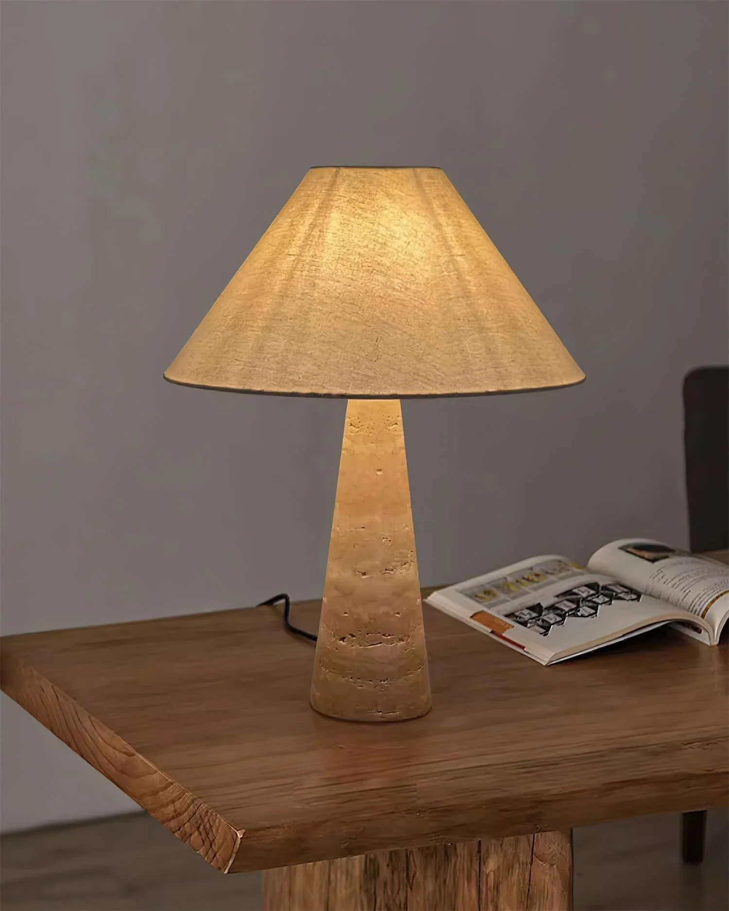 Lulu Travertine Table Lamp - Image 5