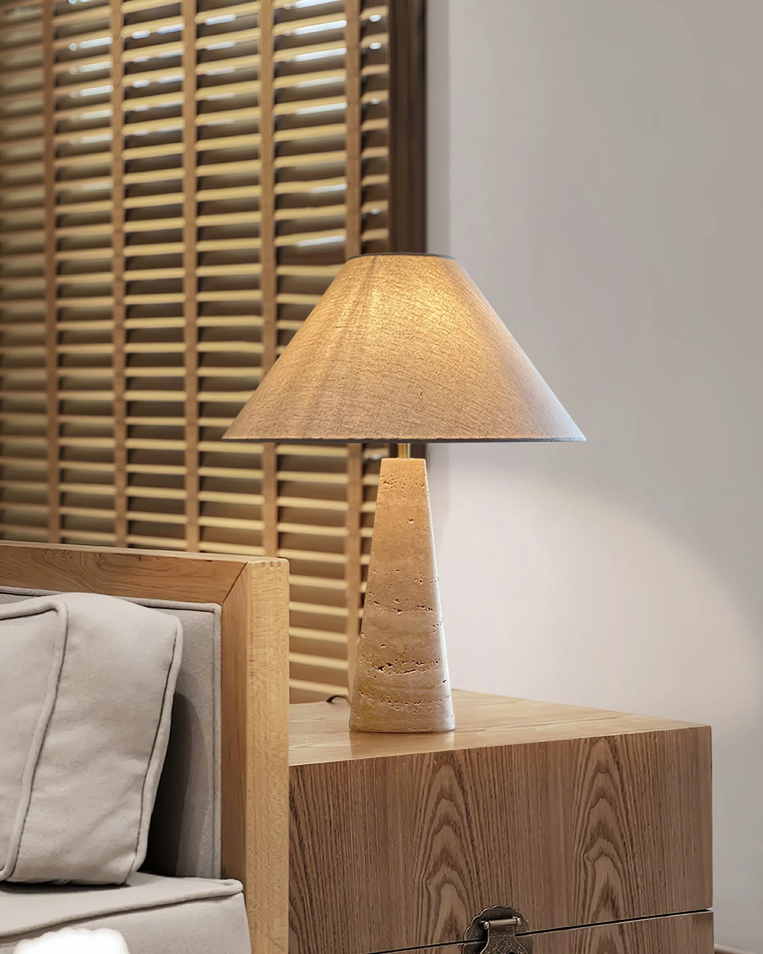 Lulu Travertine Table Lamp - Image 6