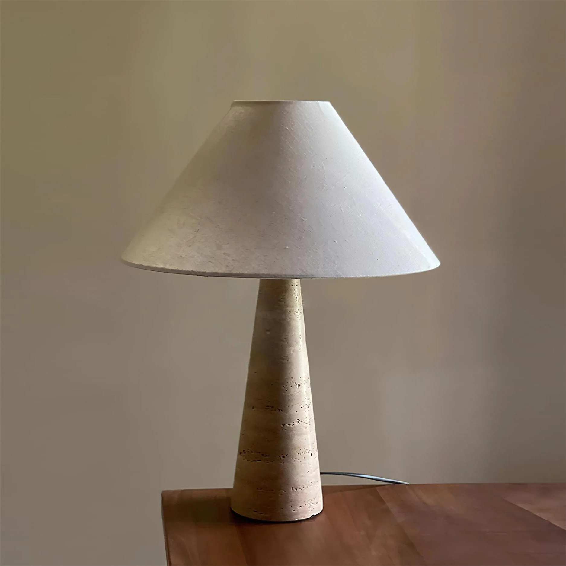 Lulu Travertine Table Lamp - Image 7