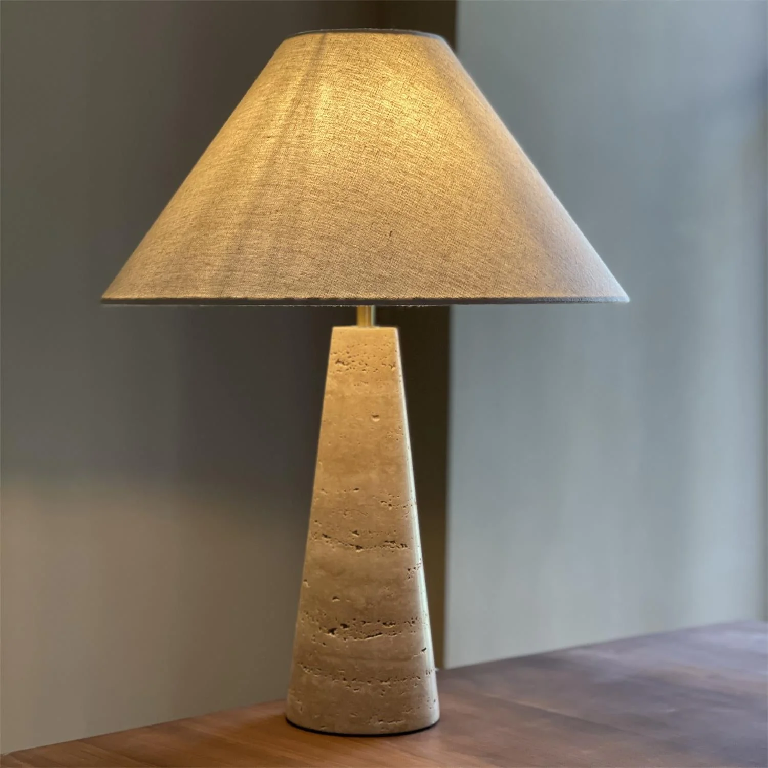 Lulu Travertine Table Lamp - Image 8