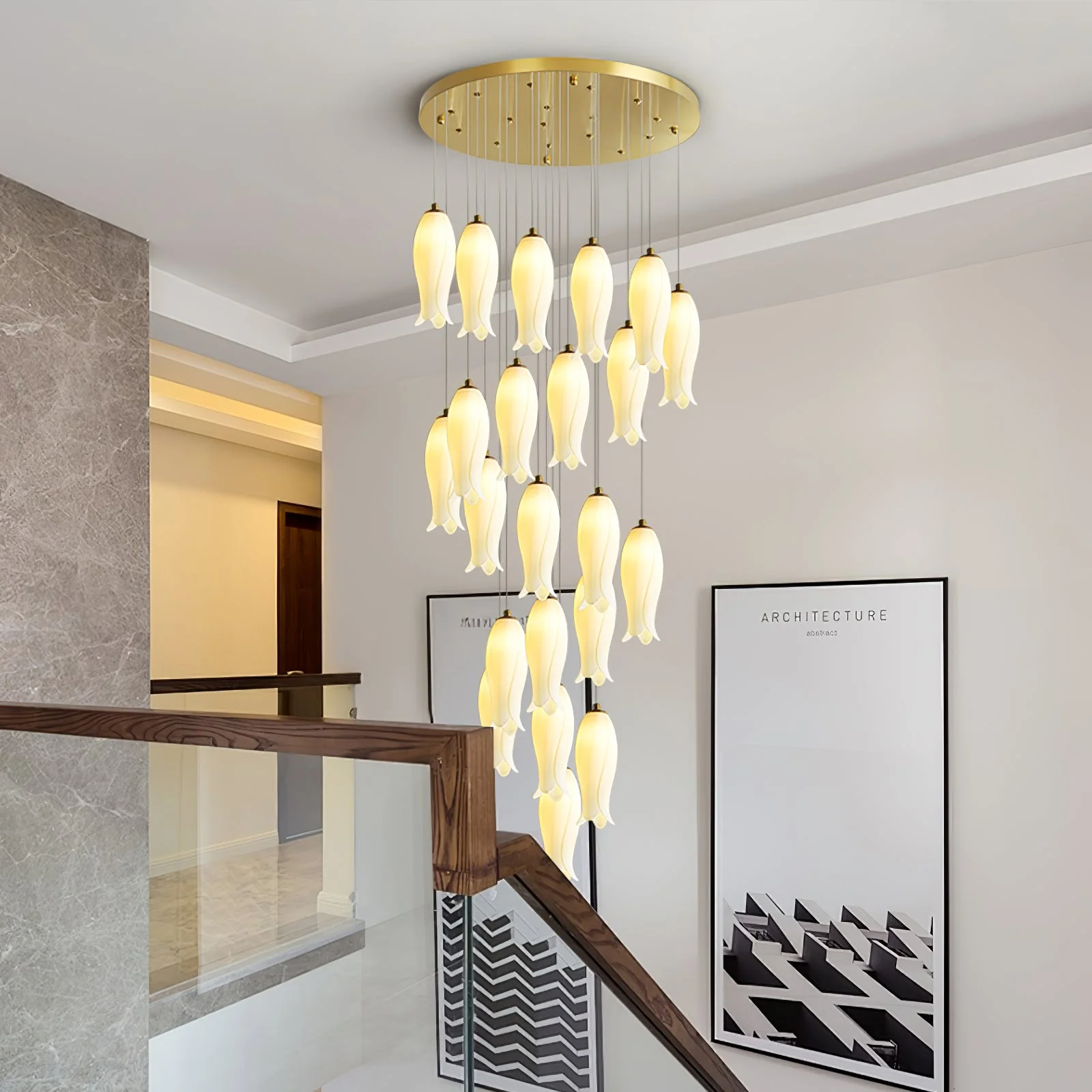 Luma Flora Stairs Chandelier - Image 4