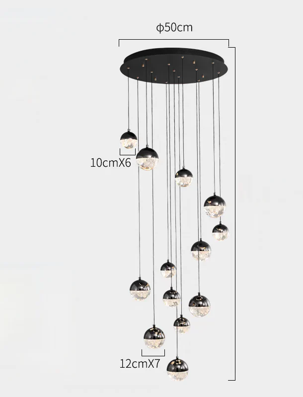Luminous Crystalline-Acrylic Orbs Chandelier by Aurorae Lighting - Image 5