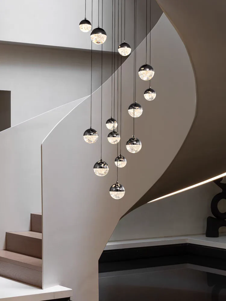 Luminous Crystalline-Acrylic Orbs Chandelier by Aurorae Lighting - Image 8