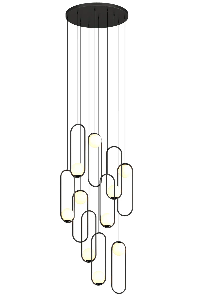 Luminous Modern LED Opal Glass Chandelier by Aurorae Lighting - Image 10
