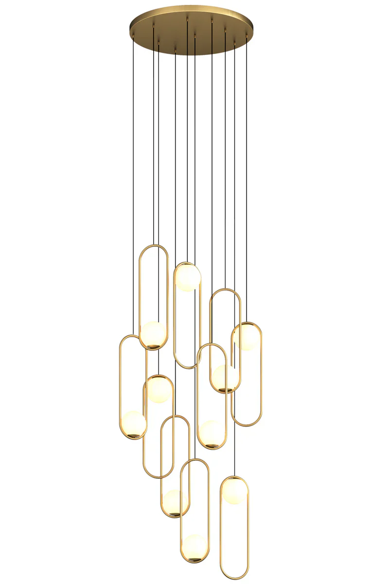 Luminous Modern LED Opal Glass Chandelier by Aurorae Lighting - Image 11