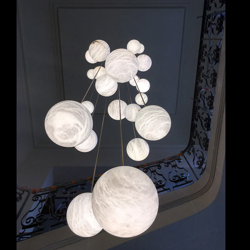 Alabaster Constellation Chandelier, Multi Pendant Light - Image 11