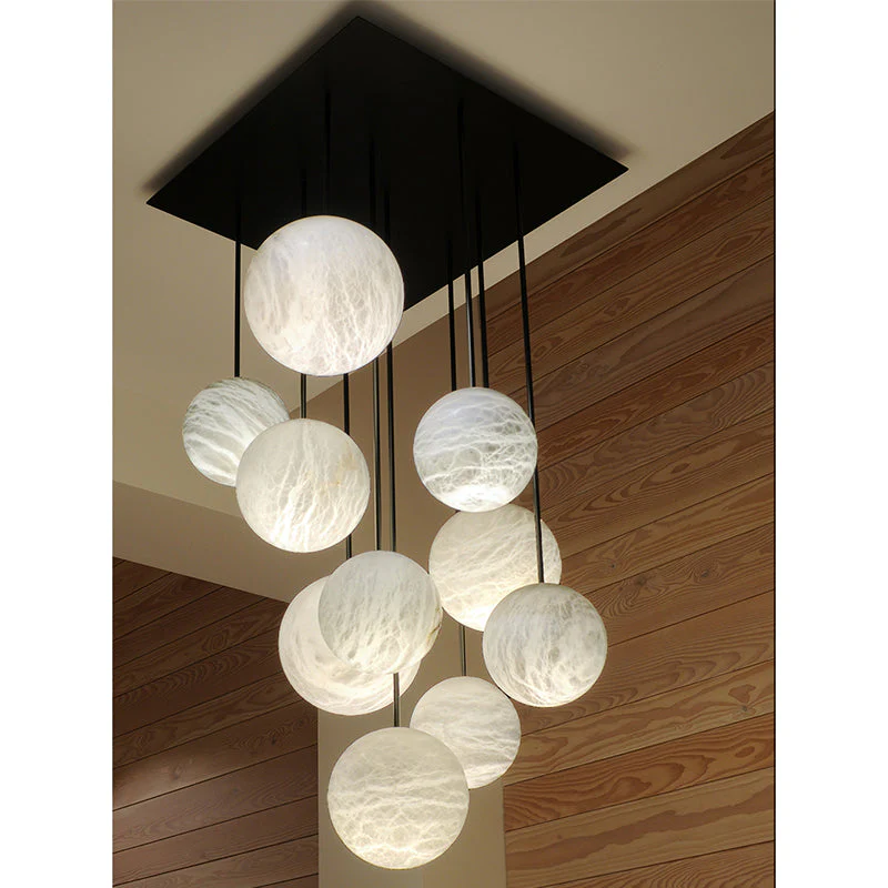 Alabaster Constellation Chandelier, Multi Pendant Light - Image 13