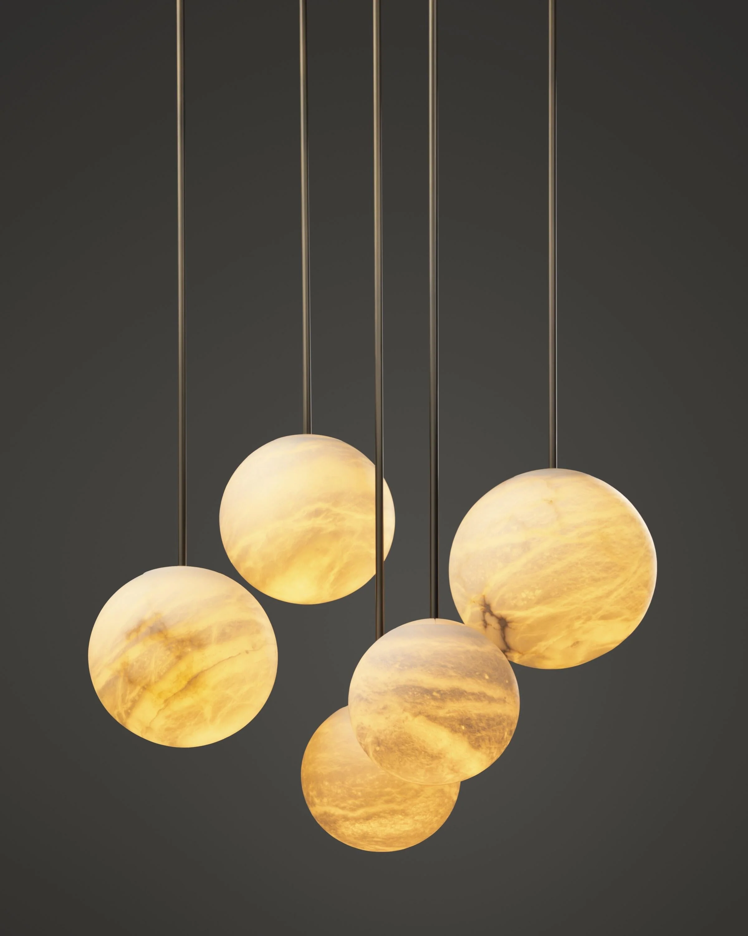 Alabaster Constellation Chandelier, Multi Pendant Light - Image 18
