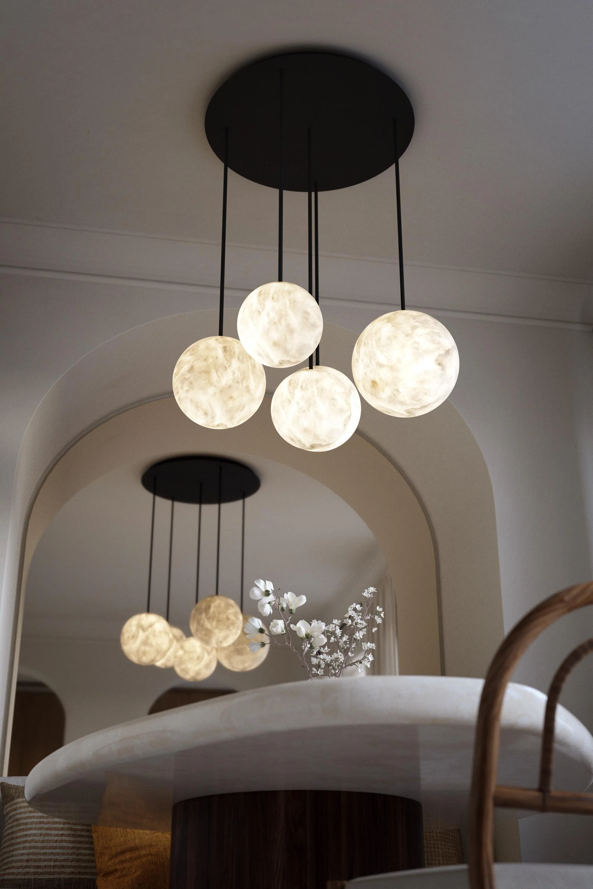 Alabaster Constellation Chandelier, Multi Pendant Light - Image 27