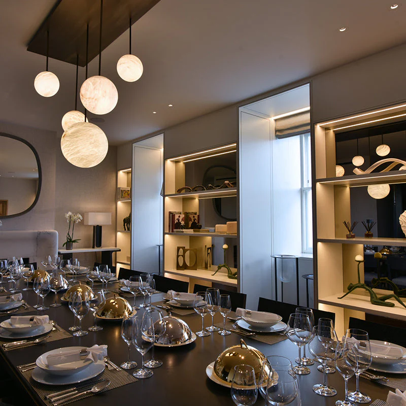 Alabaster Constellation Chandelier, Multi Pendant Light - Image 6