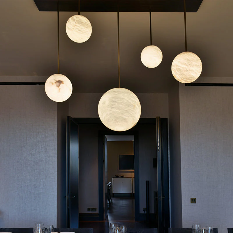 Alabaster Constellation Chandelier, Multi Pendant Light - Image 8