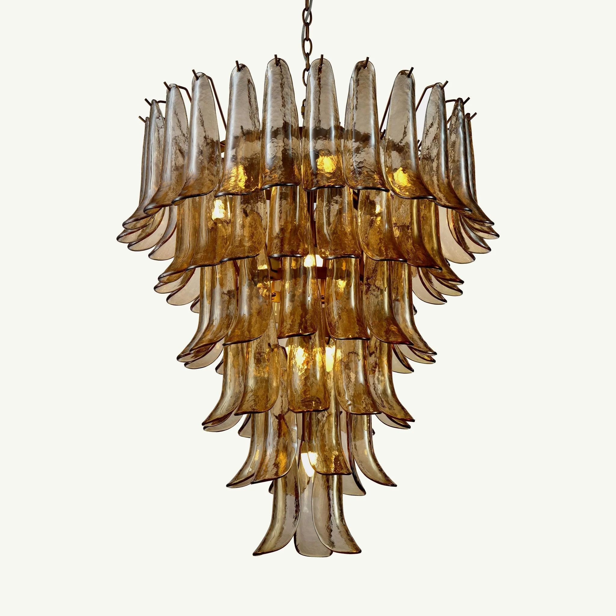 Luna Chandelier Amber Handblown Glass - Image 6
