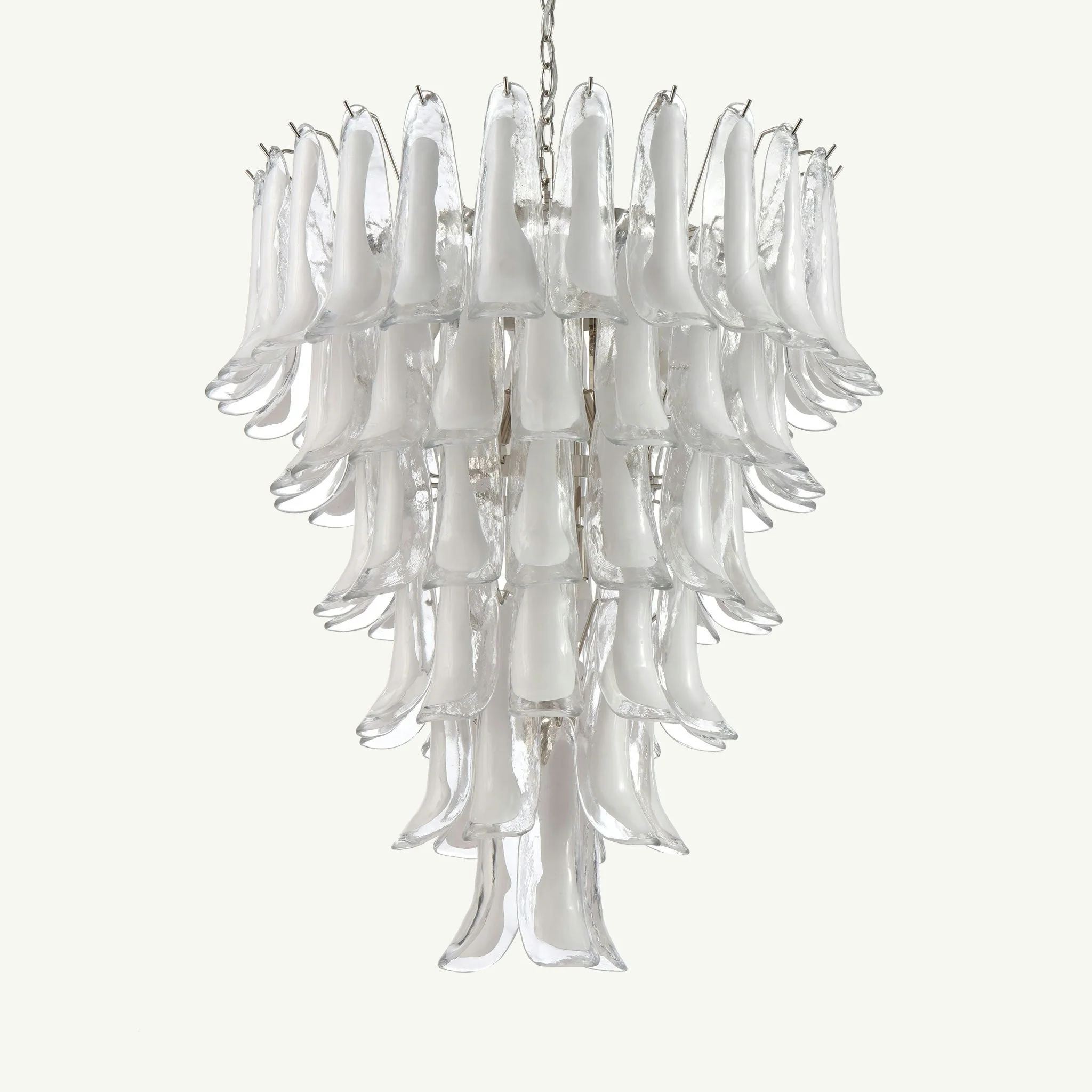 Luna Chandelier White Handblown Glass - Image 5