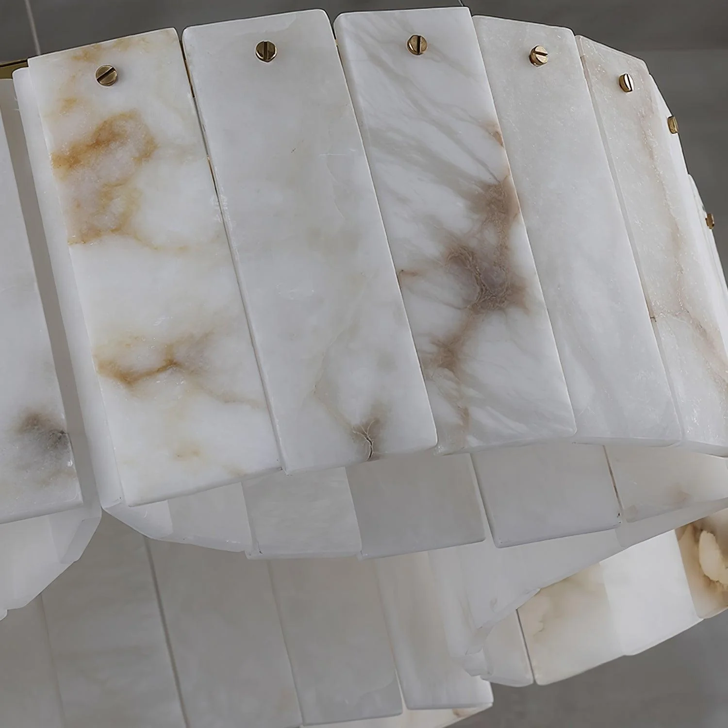 Luxe Alabaster Brass Ceiling Lamp - Image 12