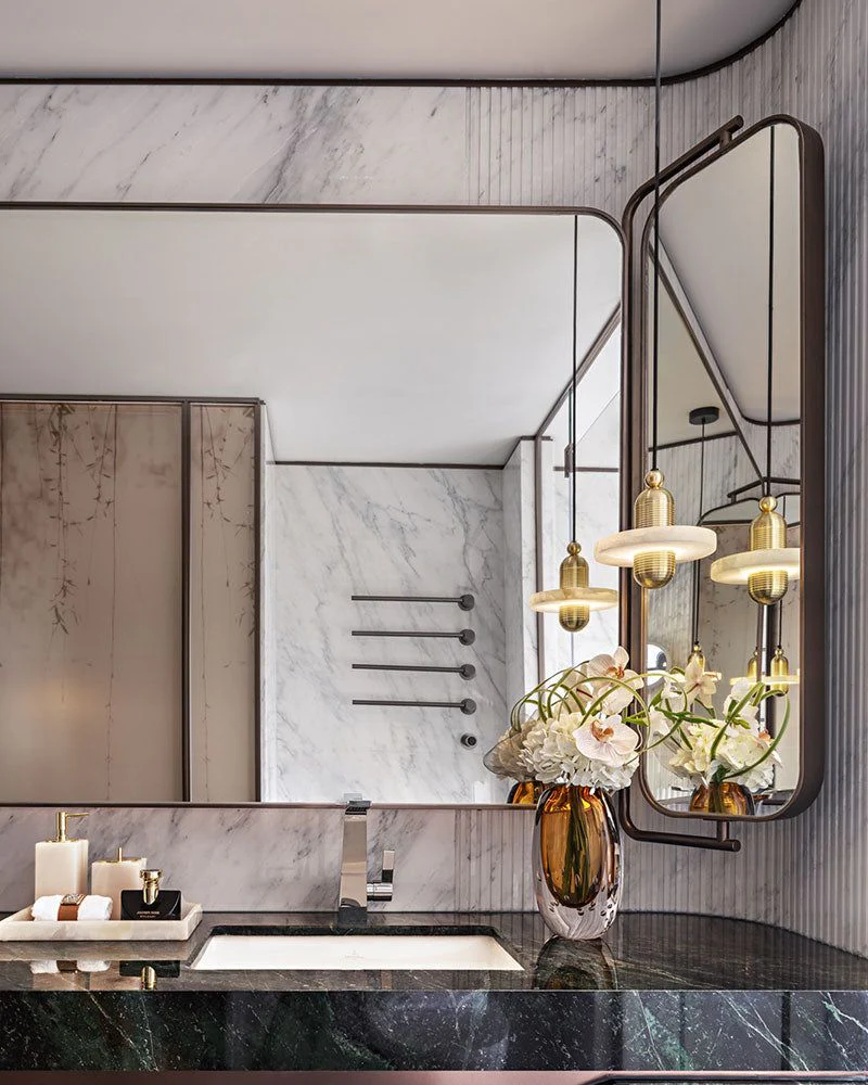 Alabaster Modern Marble Ring Pendant Light - Image 11
