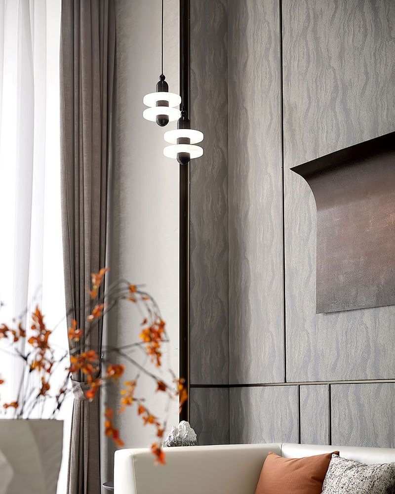Alabaster Modern Marble Ring Pendant Light - Image 15