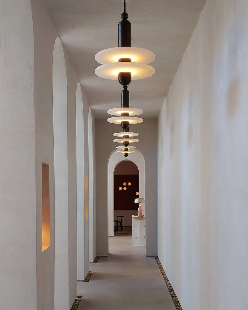 Alabaster Modern Marble Ring Pendant Light - Image 2
