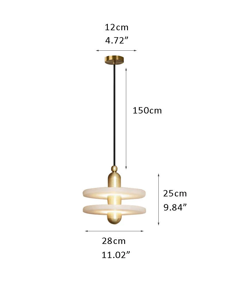 Alabaster Modern Marble Ring Pendant Light - Image 23