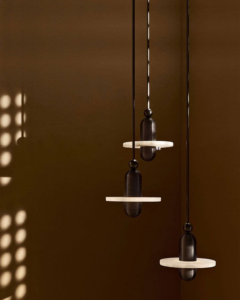 Alabaster Modern Marble Ring Pendant Light - Image 9