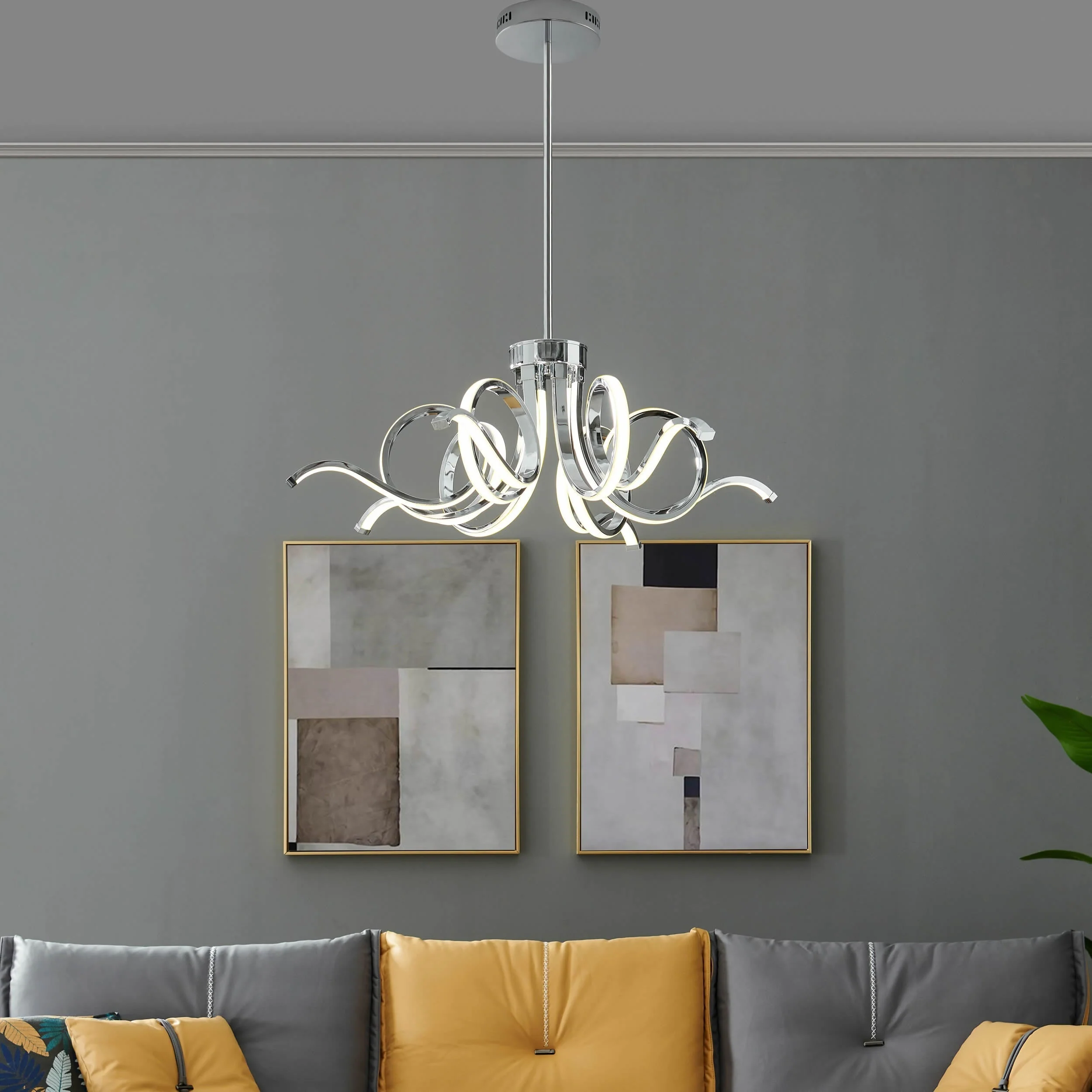 Magnolia LED Adjustable Chandelier //  Chrome - Image 2