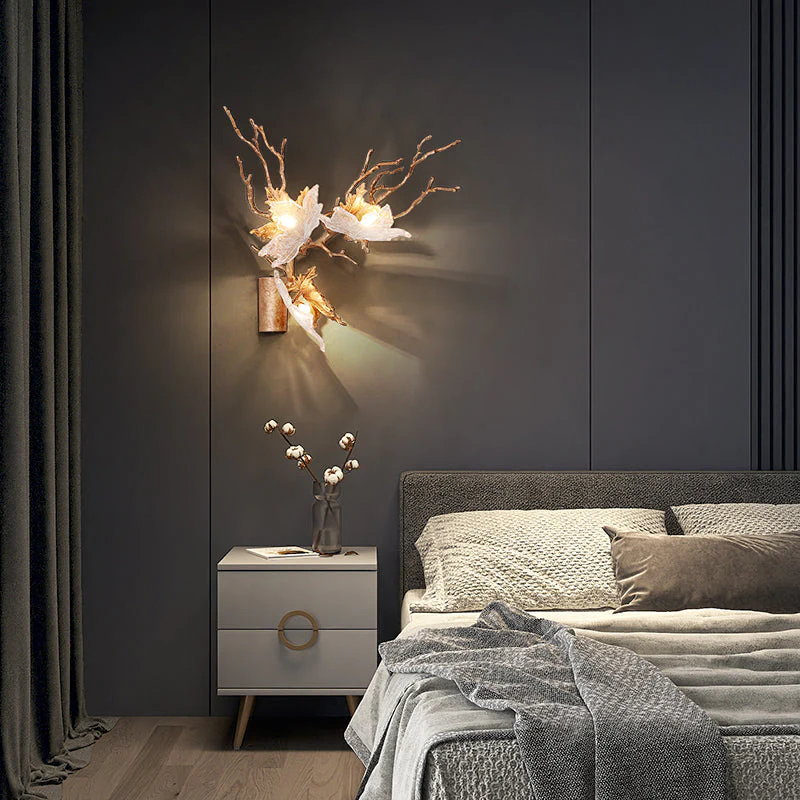 Maple Leaf Brass Wall Sconces - Image 6