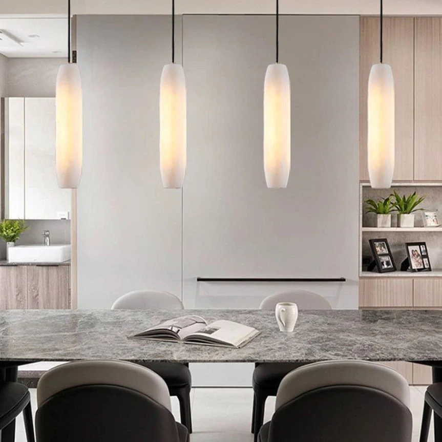 Marble Alabaster Flute Pendant Light - Image 11