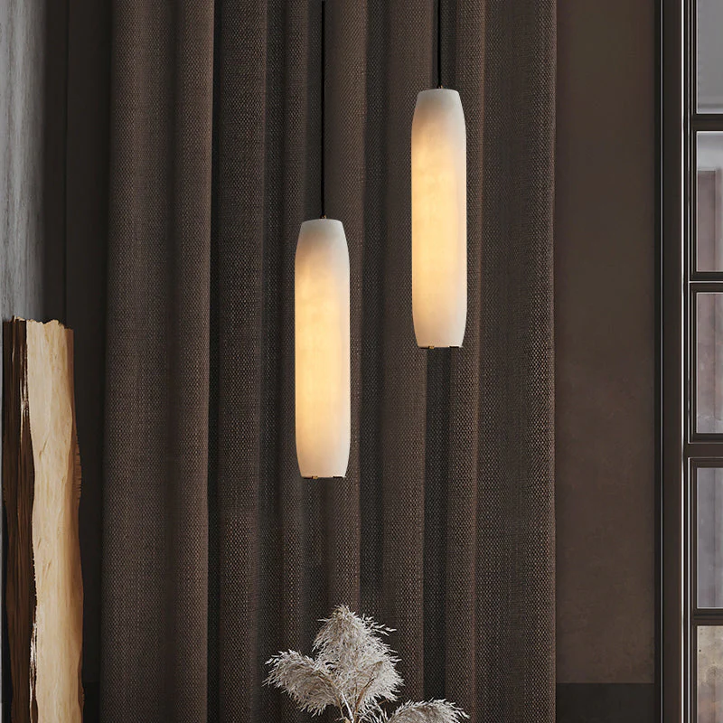 Marble Alabaster Flute Pendant Light - Image 4