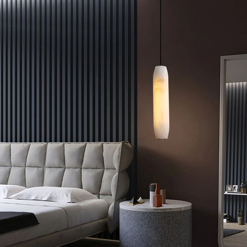 Marble Alabaster Flute Pendant Light - Image 5