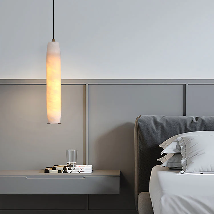 Marble Alabaster Flute Pendant Light - Image 8