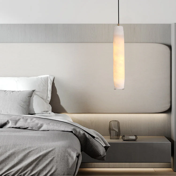 Marble Alabaster Flute Pendant Light - Image 9