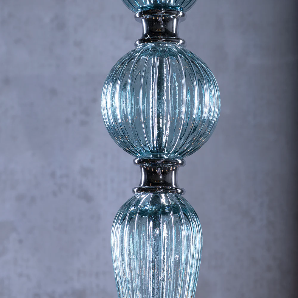 Marcella Venetian Blue Glass Chandelier 43" - Image 6