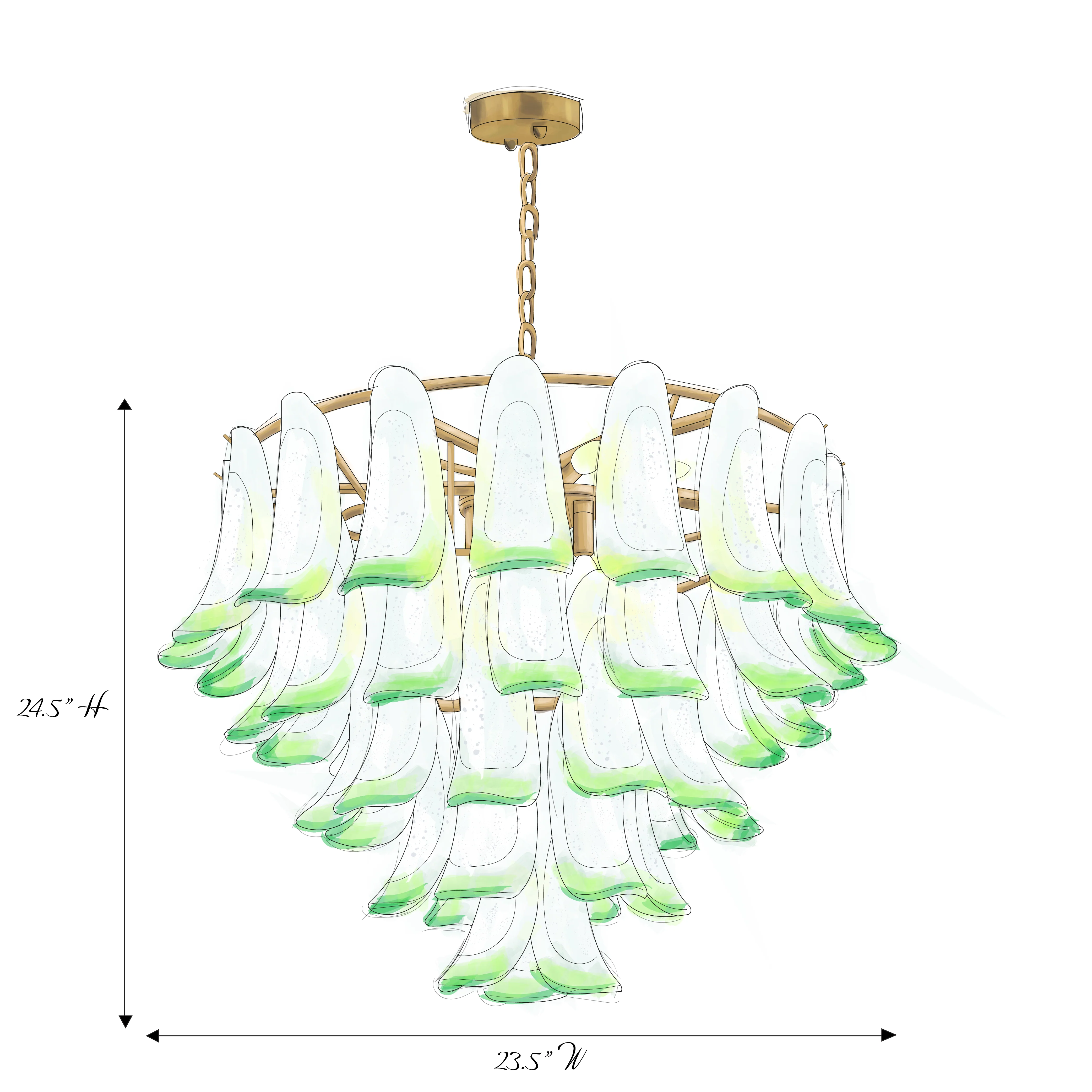 Marielle Mid Century Petal Chandelier - Image 12